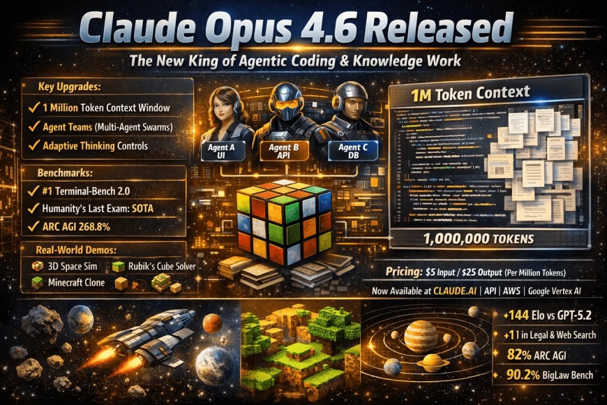 Claude Opus 4.6: New 1M Token Context & Agent Teams